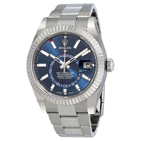 rolex sky dweller blue dial automatic mens oyster watch 326934blso